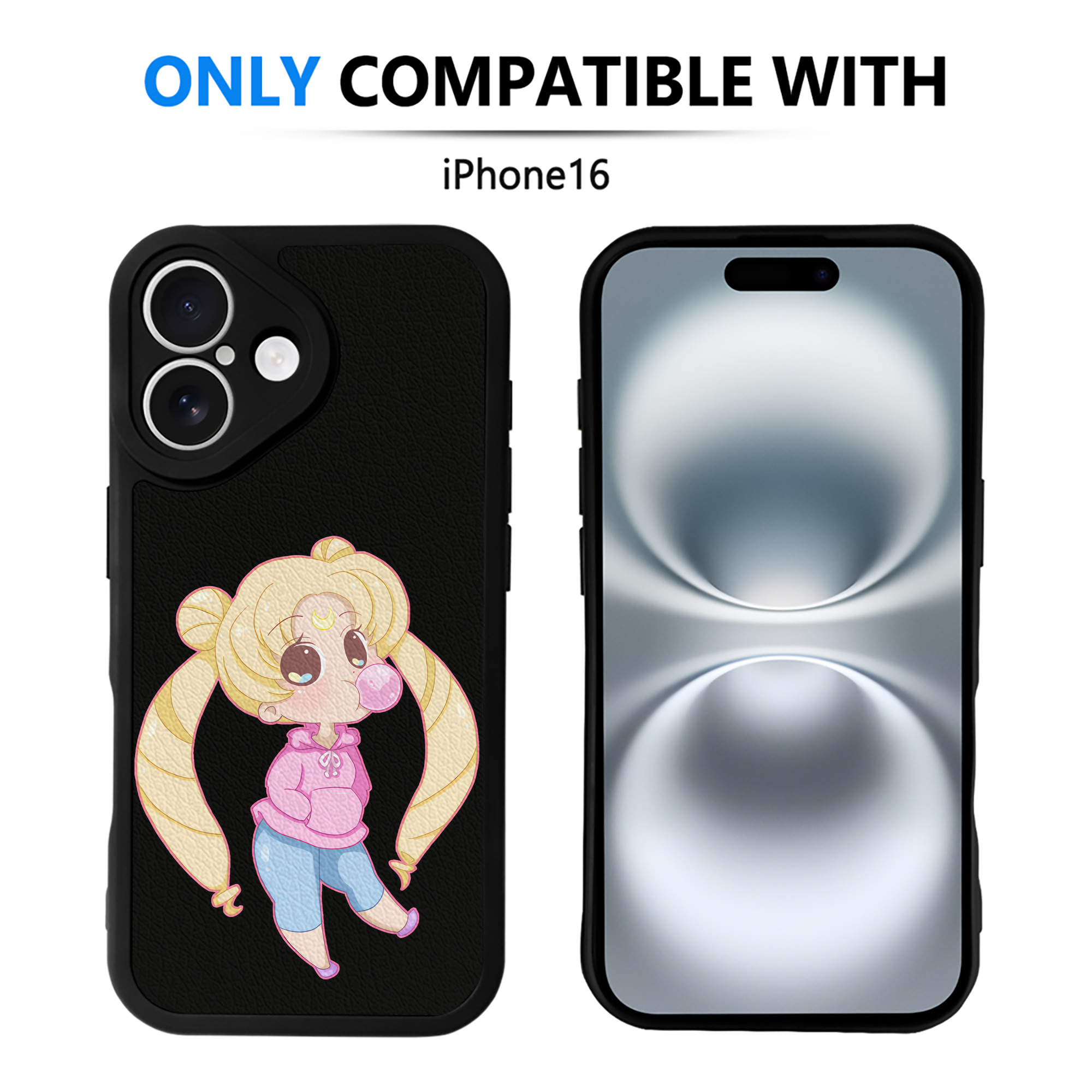 （画像用） 美少女戦士セーラームーン 愛野 美奈子 あいの みなこ Sailor Moon Aino Minako 【iPhone 16シリーズ対応】シリコンスマホケース（レザー調） 材質：シリコン